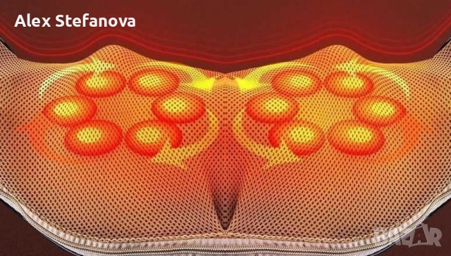 Шиацу 4D масажор за врат, гръб, плешки и рамене с функция затопляне , снимка 2 - Масажори - 52845453