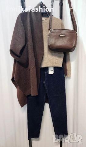 Олекотено палто тип пончо , снимка 5 - Палта, манта - 52550936