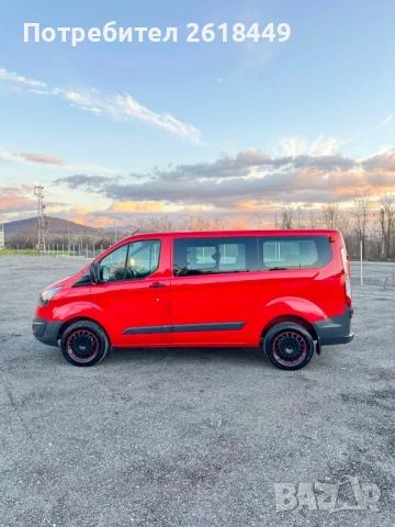 Ford Transit Custom 2.2 TDCI 9 Места 2x Клима, Серв. Книжка 173 000 КМ, снимка 3 - Бусове и автобуси - 53419139