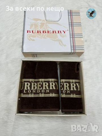 Burberry Луксозни Хавлии - 2бр. в кутия - Налични Различни Цветове Код E426, снимка 2 - Хавлиени кърпи - 50482288