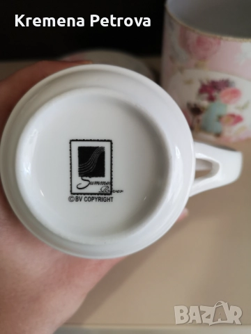 Нова Чаша с лъжичка в подаръчна кутия, Букет, WISEN, снимка 4 - Чаши - 52663475