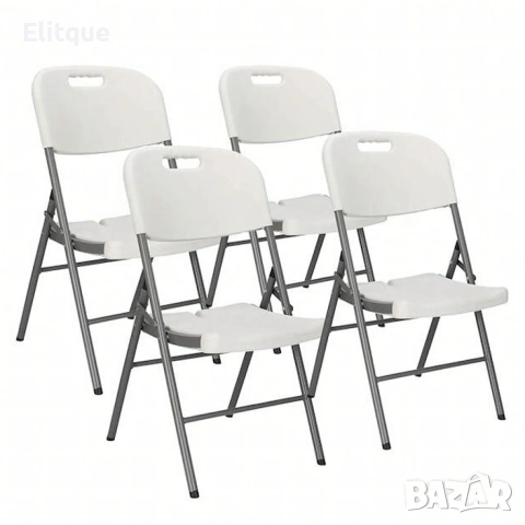 Комплект 4 броя сгъваеми кетъринг столове за градина и събития - удобни и издръжливи, снимка 7 - Други стоки за дома - 53203500