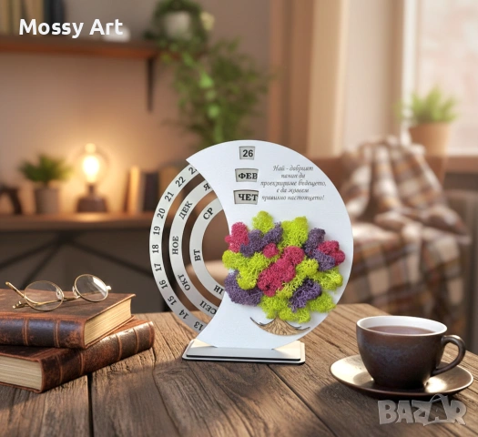 За 8ми март декорации със скандинавски мъх, снимка 5 - Декорация за дома - 53691501
