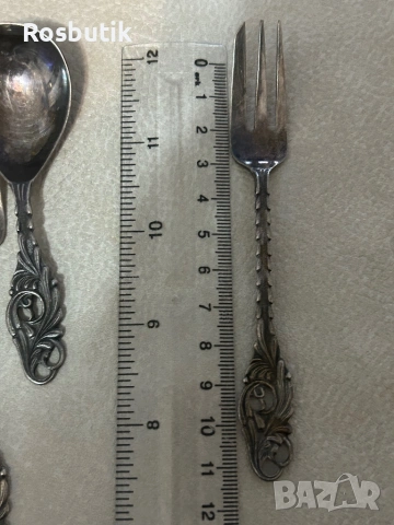 Антикварен посребрен лот от прибори , снимка 7 - Антикварни и старинни предмети - 53429570
