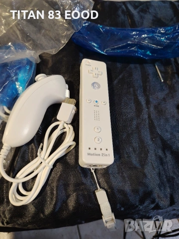 Комплект 2 контролера Nunchuck за Wii, 3-осен сензор за движение, бял, снимка 5 - Аксесоари - 53053155