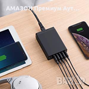 Anker PowerPort 60W 6-портово семейно настолно USB зарядно устройство с PowerIQ за смартфони, снимка 9 - Оригинални зарядни - 46562065