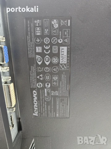 +Гаранция! Монитор Lenovo LT2252P 22" инча + кабели, снимка 9 - Монитори - 50986278
