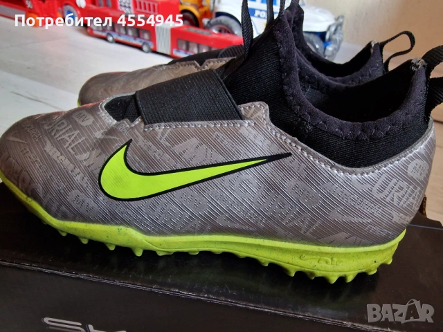 Футболни обувки стоножки Nike Mercurial silver Vapor , снимка 7 - Детски обувки - 53151012