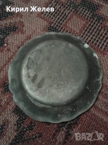 Антична калаена чиния 54305, снимка 3 - Антикварни и старинни предмети - 53624745