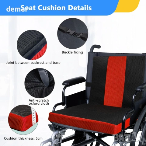 Дебела възглавница за инвалидна количка за облекчаване на болка, 47 X 40 X 5 см, снимка 3 - Други - 53426185