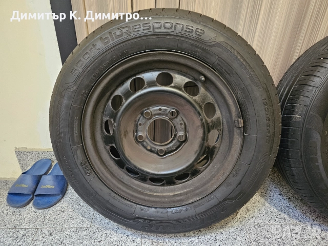 Стоманени джанти с гуми 15 цола 5х120 за BMW, снимка 4 - Гуми и джанти - 52611209
