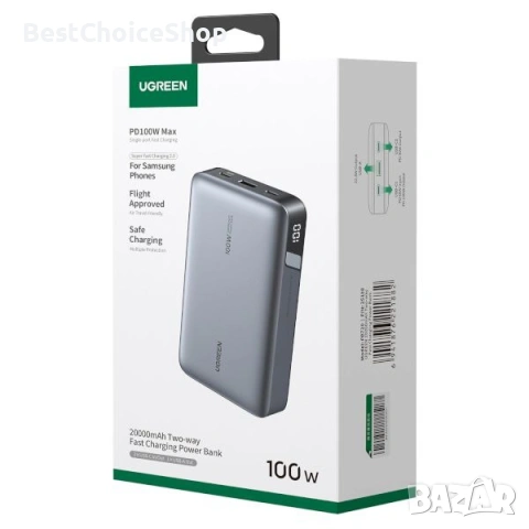  powerbank UGREEN Nexode PB720, 20 000mAh, Fast Charge, 100W, Външна батерия, снимка 7 - Външни батерии - 53713110