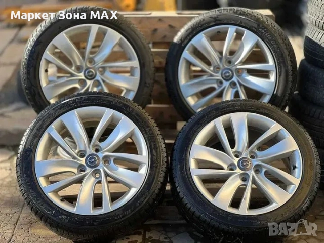 Оригинални алуминиеви джанти с Зимни Гуми Opel Insignia – 18 цола (Комплект 4 бр.), снимка 2 - Гуми и джанти - 53135286