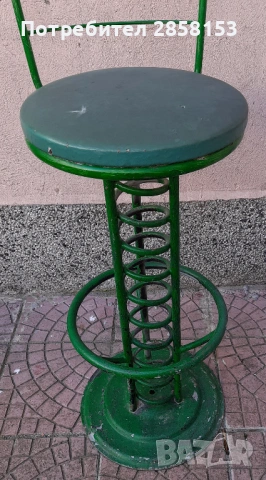 Бар стол,ръчна изработка, снимка 4 - Антикварни и старинни предмети - 53099289