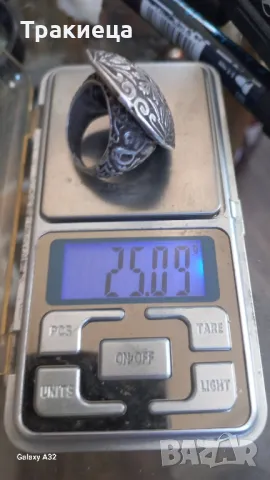 СТАР СРЕБЪРЕН МЪЖКИ ПРЪСТЕН РЕЛИГИЯ ЕРОТИКА, снимка 5 - Антикварни и старинни предмети - 50022562