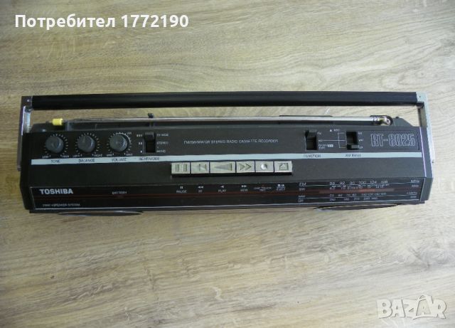 Мини стерео касетофон TOSHIBA RT-8025, снимка 6 - Радиокасетофони, транзистори - 45947198