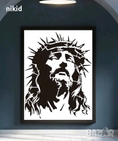 Иисус Христос Господ Бог стенсил шаблон за спрей за торта украса Scrapbooking, снимка 3 - Други - 51334877