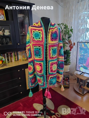 Шал от вълнена прежда , много мекичкък и топъл , снимка 7 - Шалове - 53504371