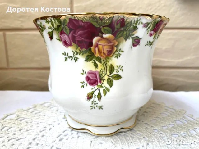 ROYAL ALBERT красива кашпа от Англия, снимка 3 - Антикварни и старинни предмети - 49600014