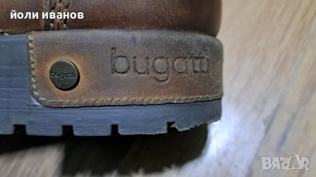 bugatti -кожени оригинални обувки 42-43 номер, снимка 4 - Маратонки - 48429605