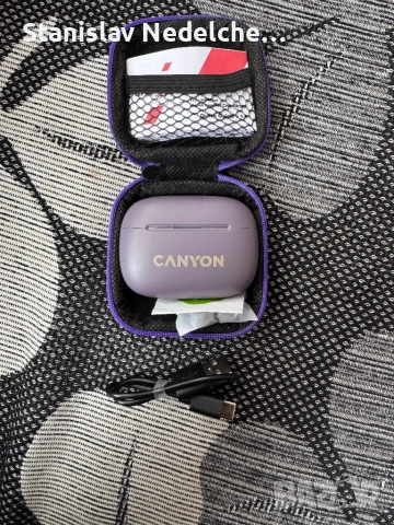 безжични слушалки canyon TWS 10 ANC пълен комплект без оригинална кутия 