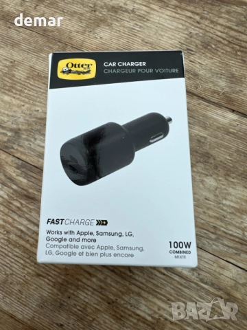 OtterBox Зарядно за кола с два USB-C порта 100W, черно, снимка 5 - Друга електроника - 51454421