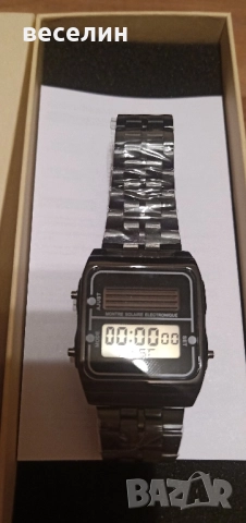 Часовник със соларно зареждане,хронометър и аларма,тип CASIO,водоуст., снимка 3 - Мъжки - 52474776