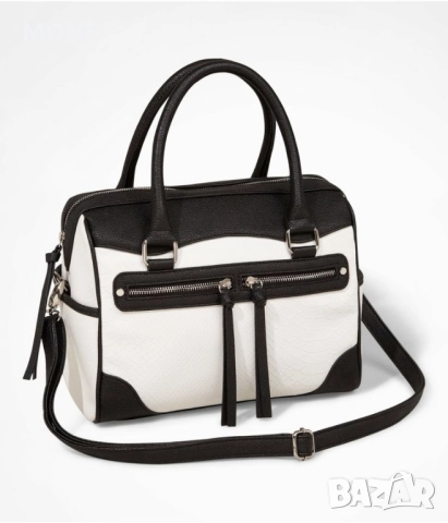 Дамска чанта Express - Black & White Purse, снимка 2 - Чанти - 52868356