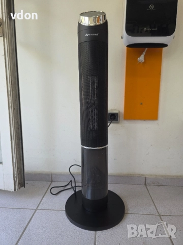 Керамичен отоплител тип кула с жив огън ефект НОВО