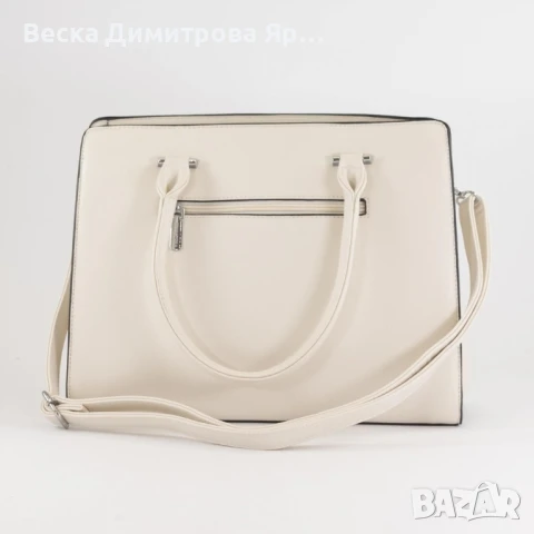 Елегантна дамска чанта с бродирани детайли и много отделения, снимка 8 - Чанти - 50660026