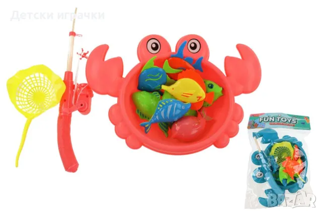 Детски комплект за риболов Раче с рибки и въдица