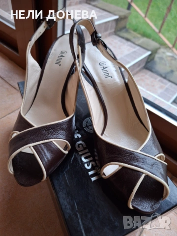 Луксозни Сандали GiAnni”Италия,ЕСТЕСТВЕНА Кожа с красив дизайн!НОВИ!36