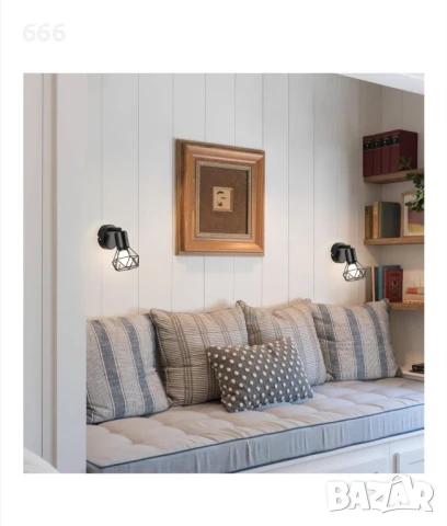 Стенна лампа цокъл E14, снимка 5 - Лампи за стена - 51369087