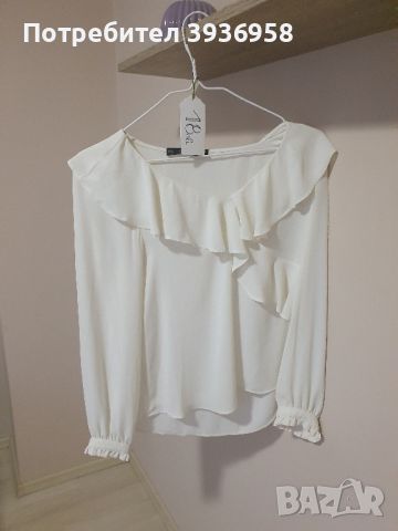 Бяла блуза ZARA, снимка 1 - Блузи с дълъг ръкав и пуловери - 46024218