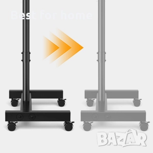 TVON ТВ стойка с колелца за TV и екрани, снимка 11 - Стойки, 3D очила, аксесоари - 52901602