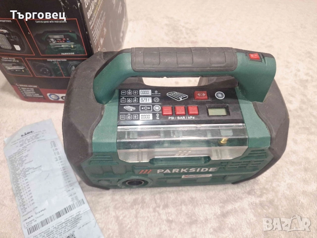 Aкумулаторен компресор и въздушна помпа 20V Парксайд /Parkside PKA 20 Li B2, снимка 5 - Аксесоари и консумативи - 53807422