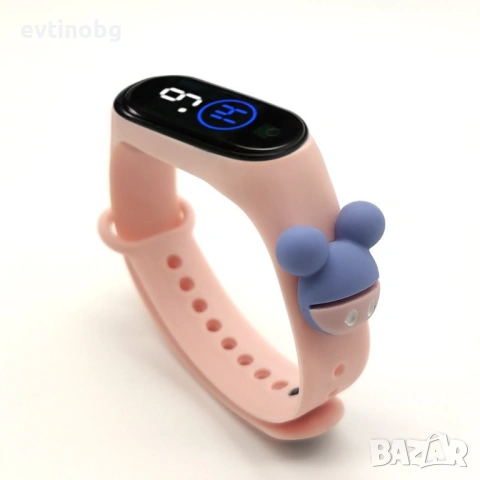 Детски LED часовник, водоустойчив, гумена каишка, цифров дисплей