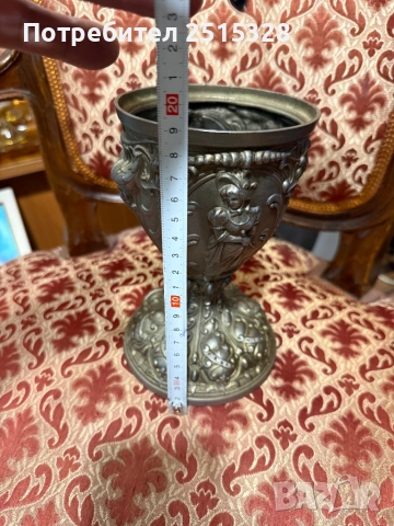 стара голяма чаша бокал с интересни мотиви, снимка 7 - Други ценни предмети - 53233752