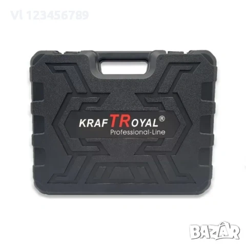 Акумулаторен Винтоверт KRAFT Royal 36V + 111 части / бормашина с инструменти в куфар, снимка 5 - Винтоверти - 53835617