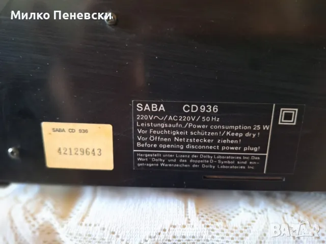 SABA ULTRA HIFI PROFESSIONAL  CD 936 VINTAGE STEREO DECK , снимка 5 - Декове - 46892664