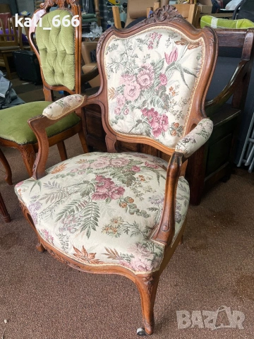 Старинно кресло внос от Нидерландия, снимка 2 - Дивани и мека мебел - 53427484