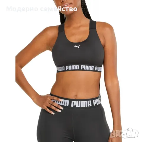 Дамско спортно бюстие PUMA Feel It Mid-Impact Training Bra Black, снимка 1 - Корсети, бюстиета, топове - 46855572