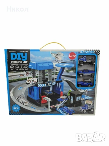 Полицейски паркинг на два етажа и 3 машини, снимка 4 - Коли, камиони, мотори, писти - 53844074