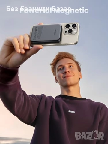 Нова Магнитна външна батерия 10000mAh UGREEN MagSafe с бързо зареждане, снимка 2 - Външни батерии - 52544907
