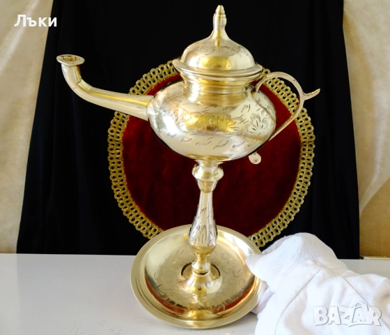 Бронзова маслена лампа на Аладин,29 см. 