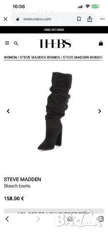 Боти велур Steve Madden, снимка 3 - Дамски ботуши - 53881534