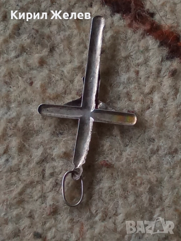 Старо сребърно кръстче 52163, снимка 7 - Колиета, медальони, синджири - 52361146