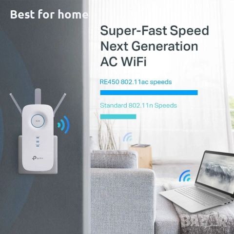 TP-Link AC1750 WiFi разширител, снимка 8 - Ресийвъри, усилватели, смесителни пултове - 52346695