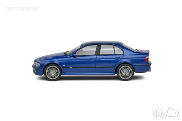 BMW M5 E39 2000 - мащаб 1:43 на Solido моделът е нов в PVC дисплей-кейс, снимка 4 - Колекции - 42718667