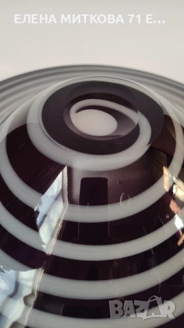 Голяма фруктиера от художествено стъкло, снимка 4 - Аксесоари за кухня - 54131516